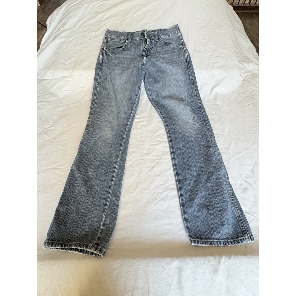 Wrangler Retro Men's Jeans Slim Straight Western Size 30x29‎ Light Blue Denim